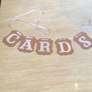 Cards sign for wedding
